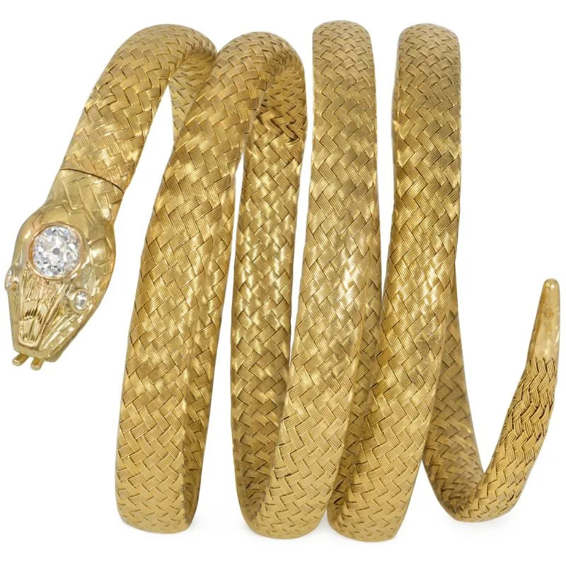 French-gold-and-diamond-snake-bracelet-circa-1890-Credit-Kentshire