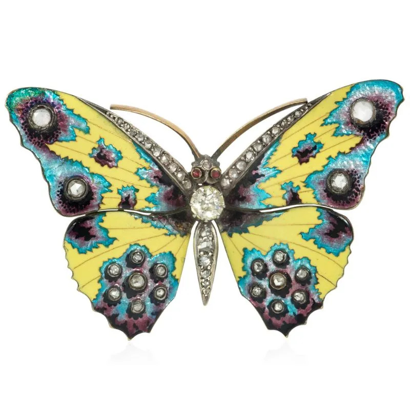 French-polychrome-enamel-butterfly-brooch-circa-1880-Credit-Kentshire-1
